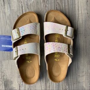 NEW Birkenstock Arizona Snake Sandals 38 Narrow